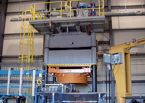 hydraulic press frame structures and applications