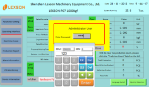 custom made electric servo press input password